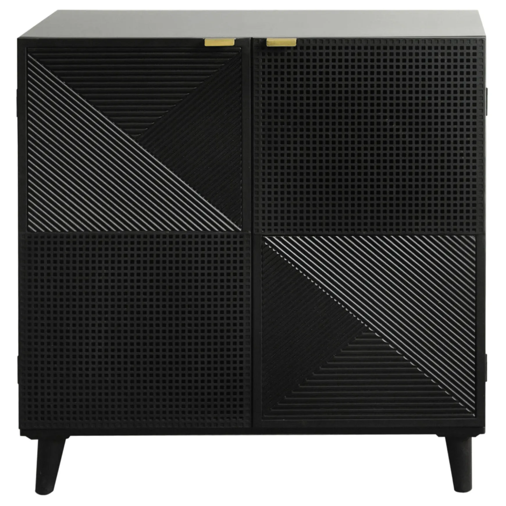 2 Door Black Wooden & Metal Cabinet Good Quality
