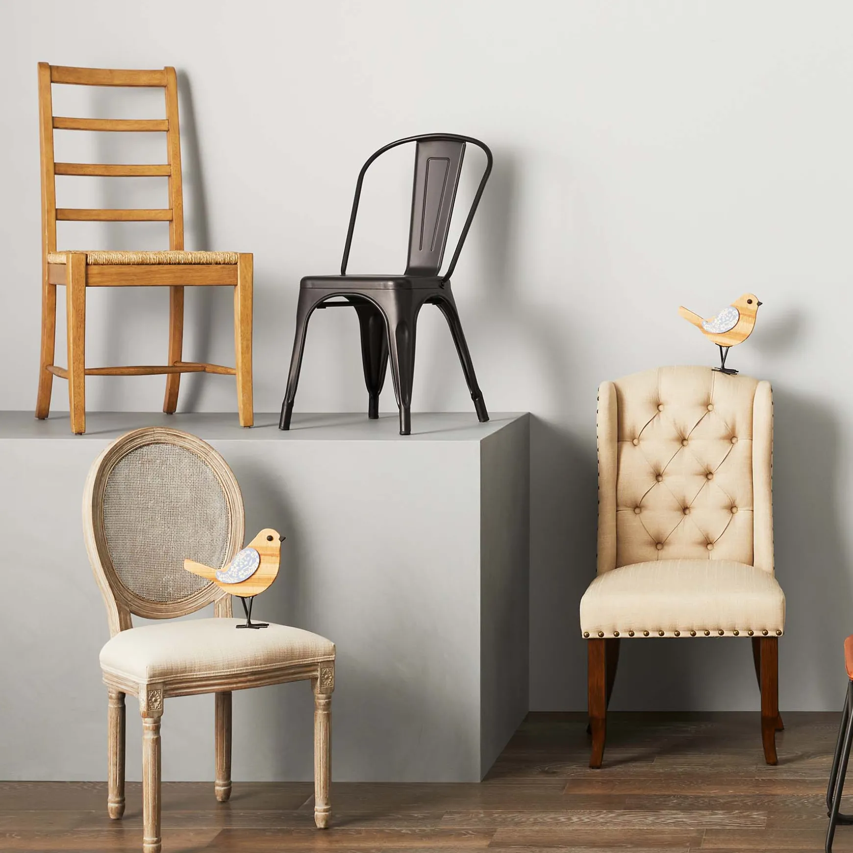 Aahmad Winged Dining Chair, Natural Online Discount