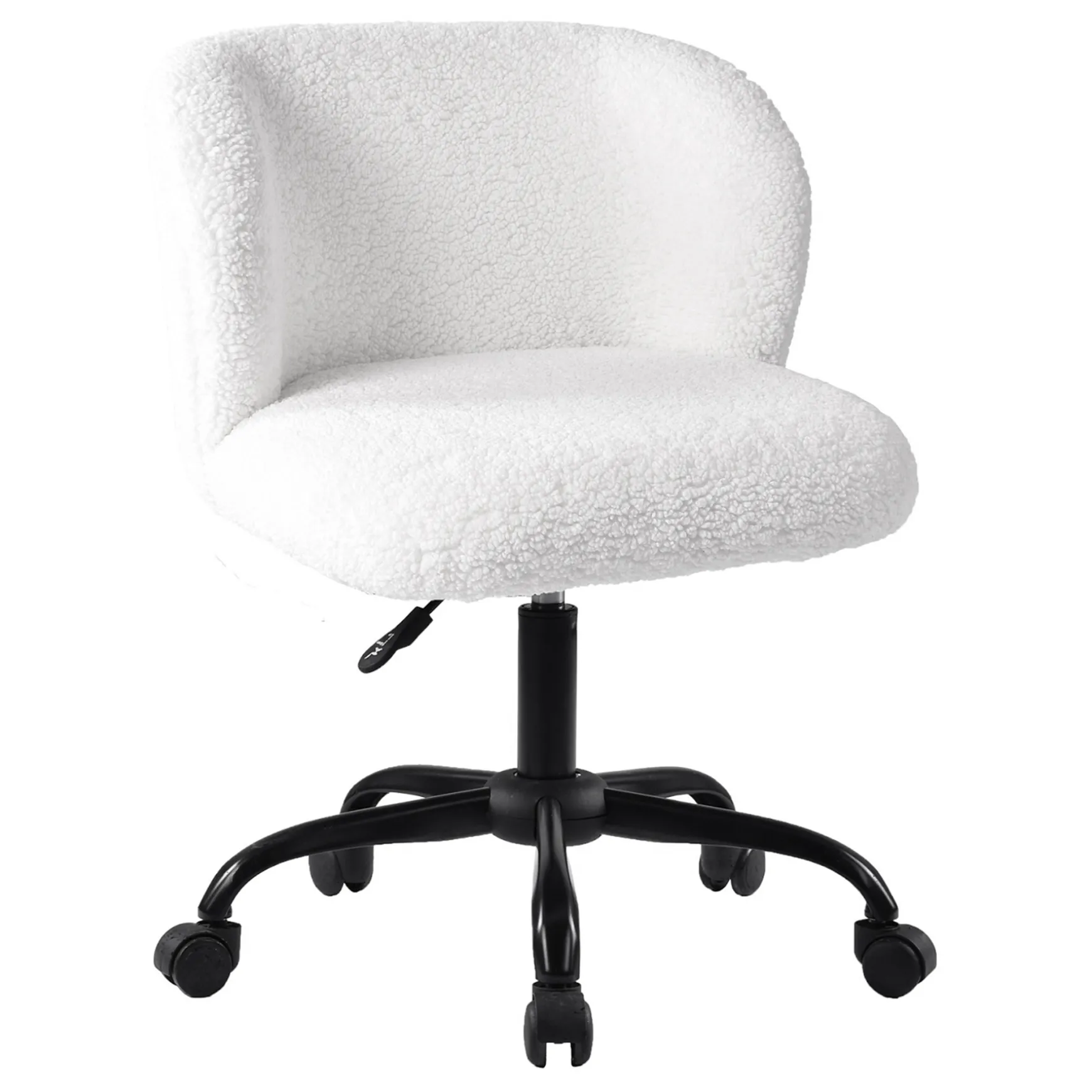 Aubrey White Sherpa Office Chair Featured