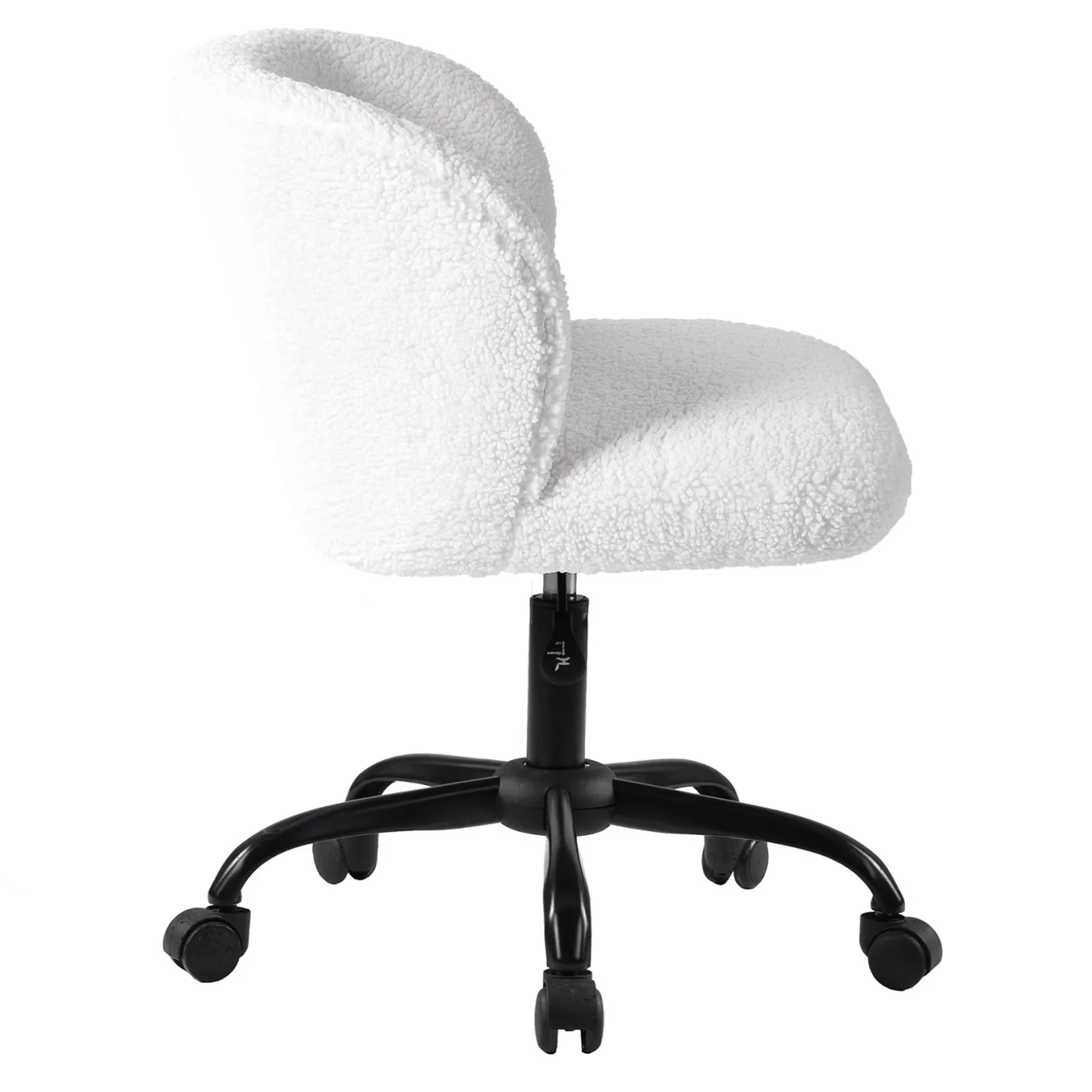 Aubrey White Sherpa Office Chair Featured