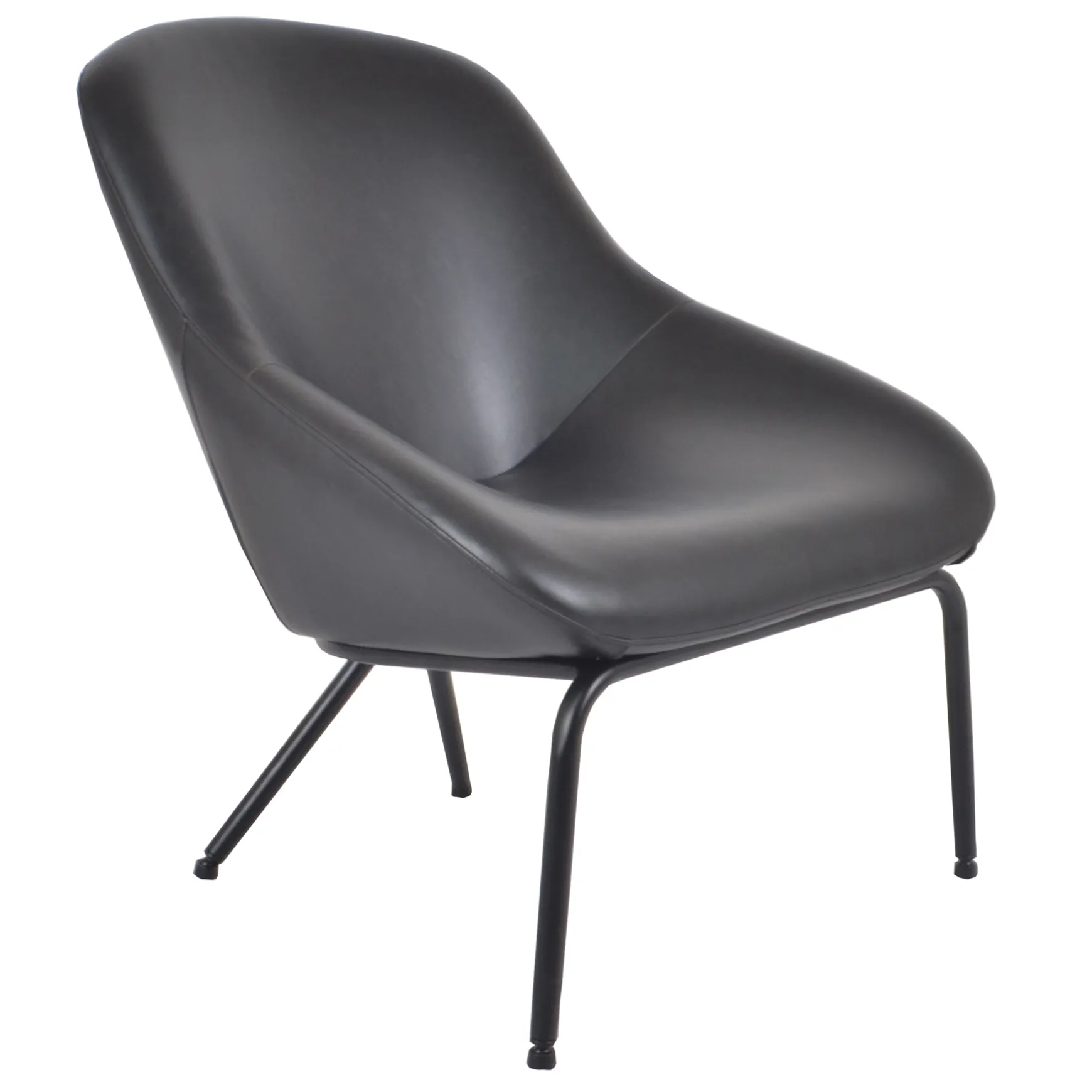Black Faux L Armless Chair Kd Less Expensive