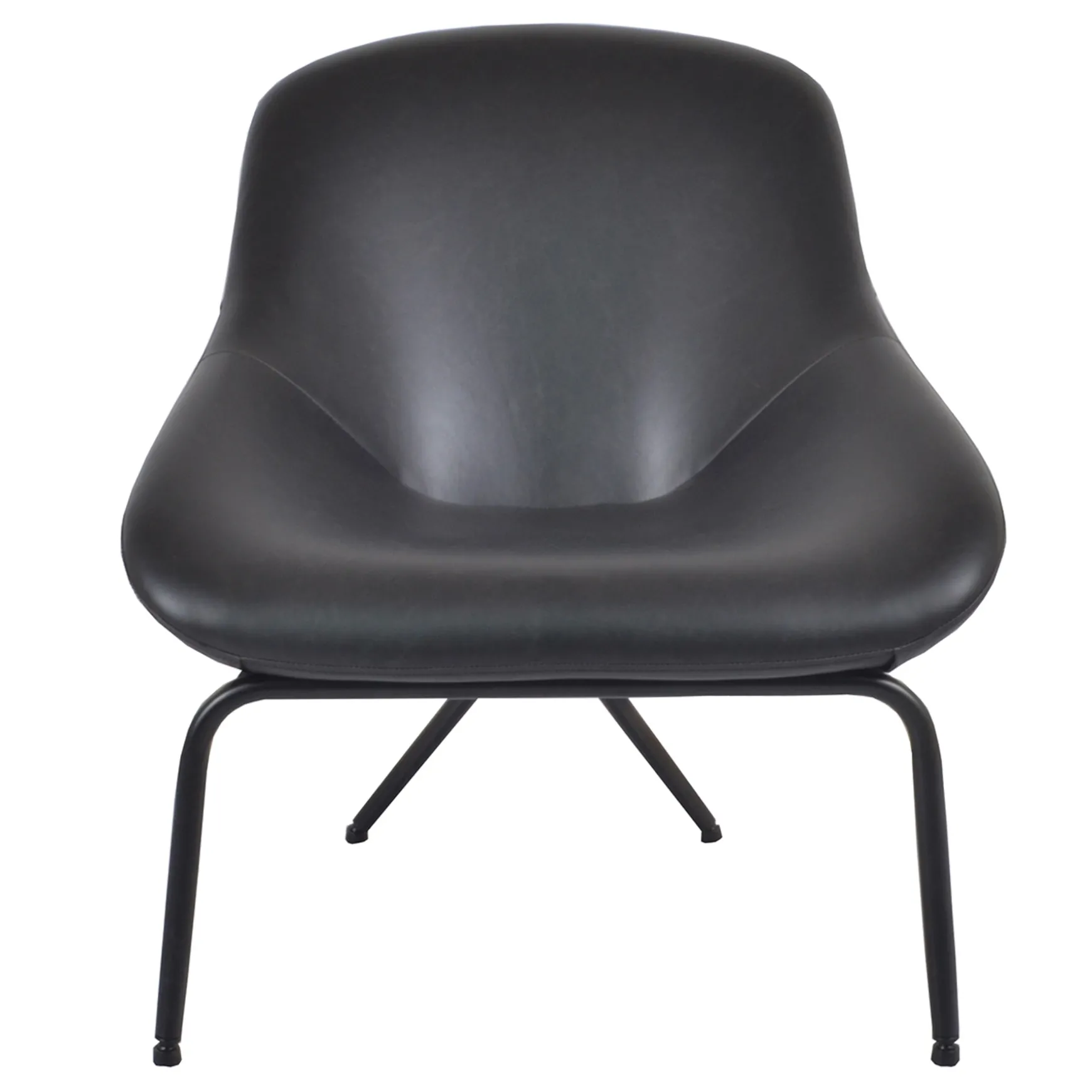 Black Faux L Armless Chair Kd Less Expensive