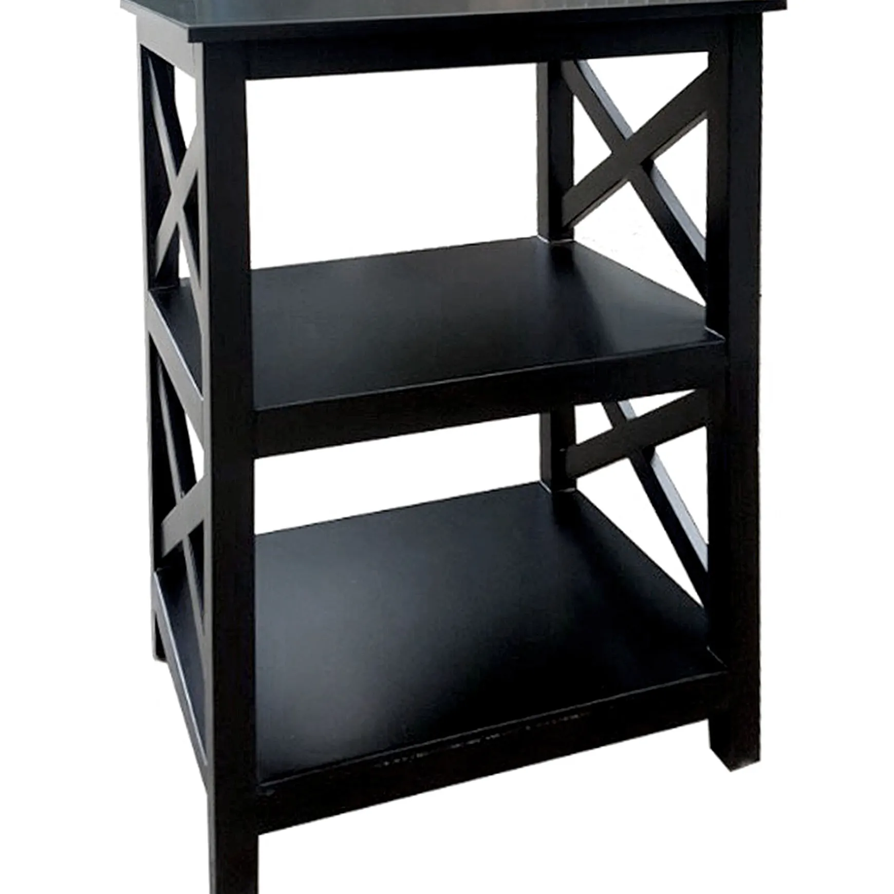 Black 2-Tier Xavier Accent Table, 26 Promotion