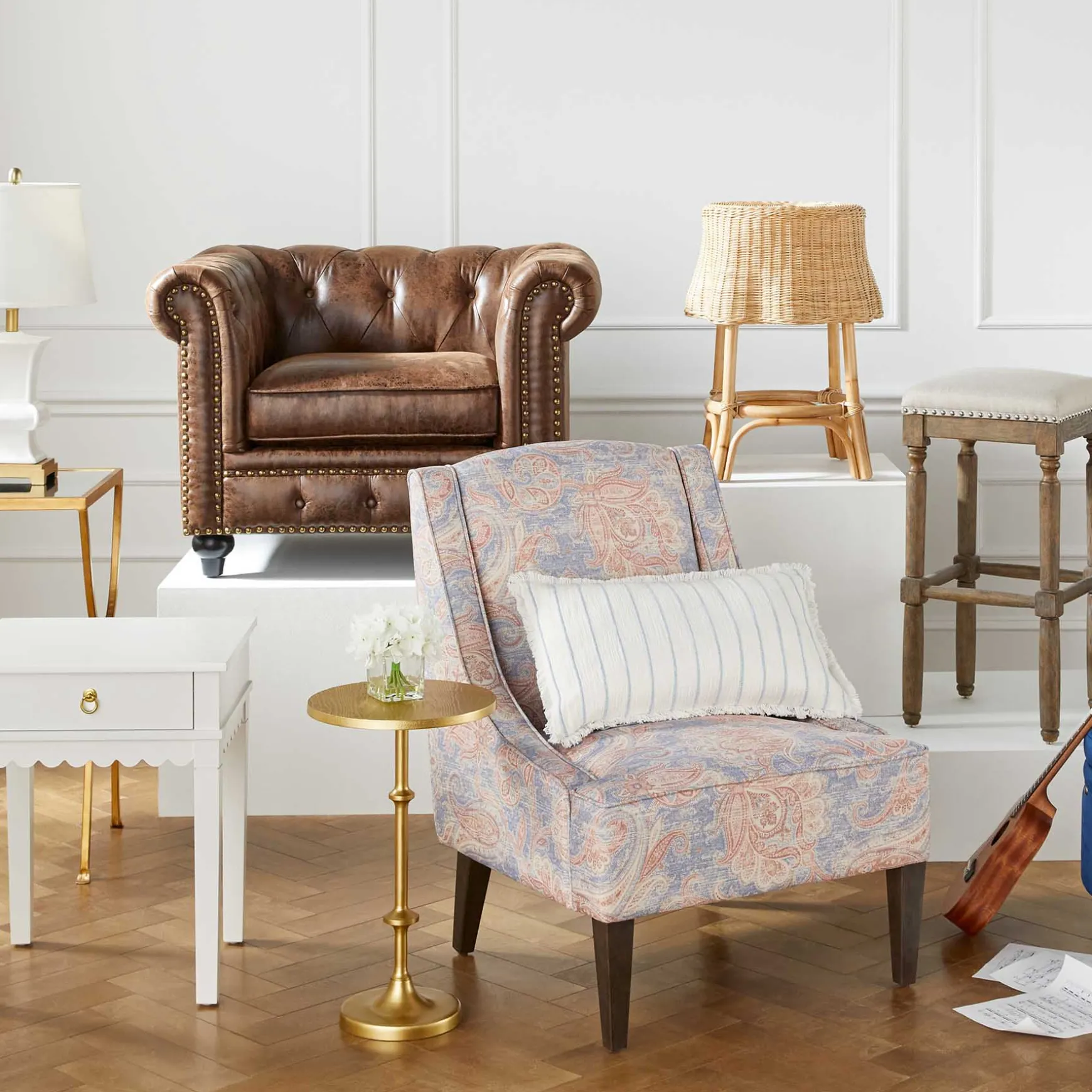 Calvin Gold Metal Accent Table, 22 Opening Sales