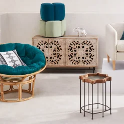 Carved 4 Door Wood Sideboard Discount