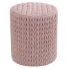 Cheryl Quilted Ottoman, Blush Discount