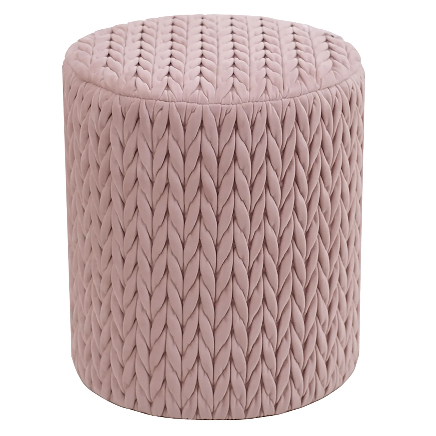 Cheryl Quilted Ottoman, Blush Discount