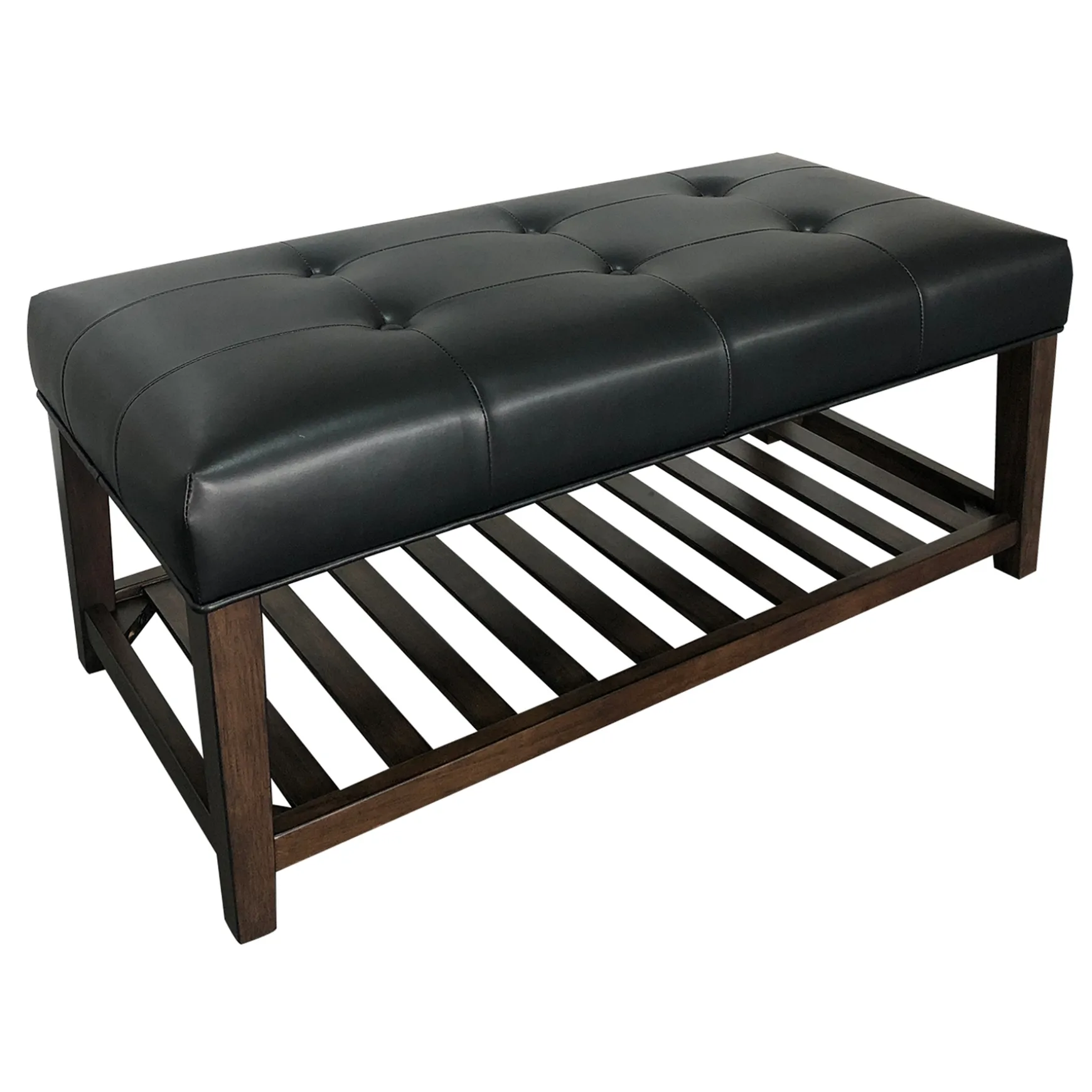 Collins Black Leather Bench Clearance