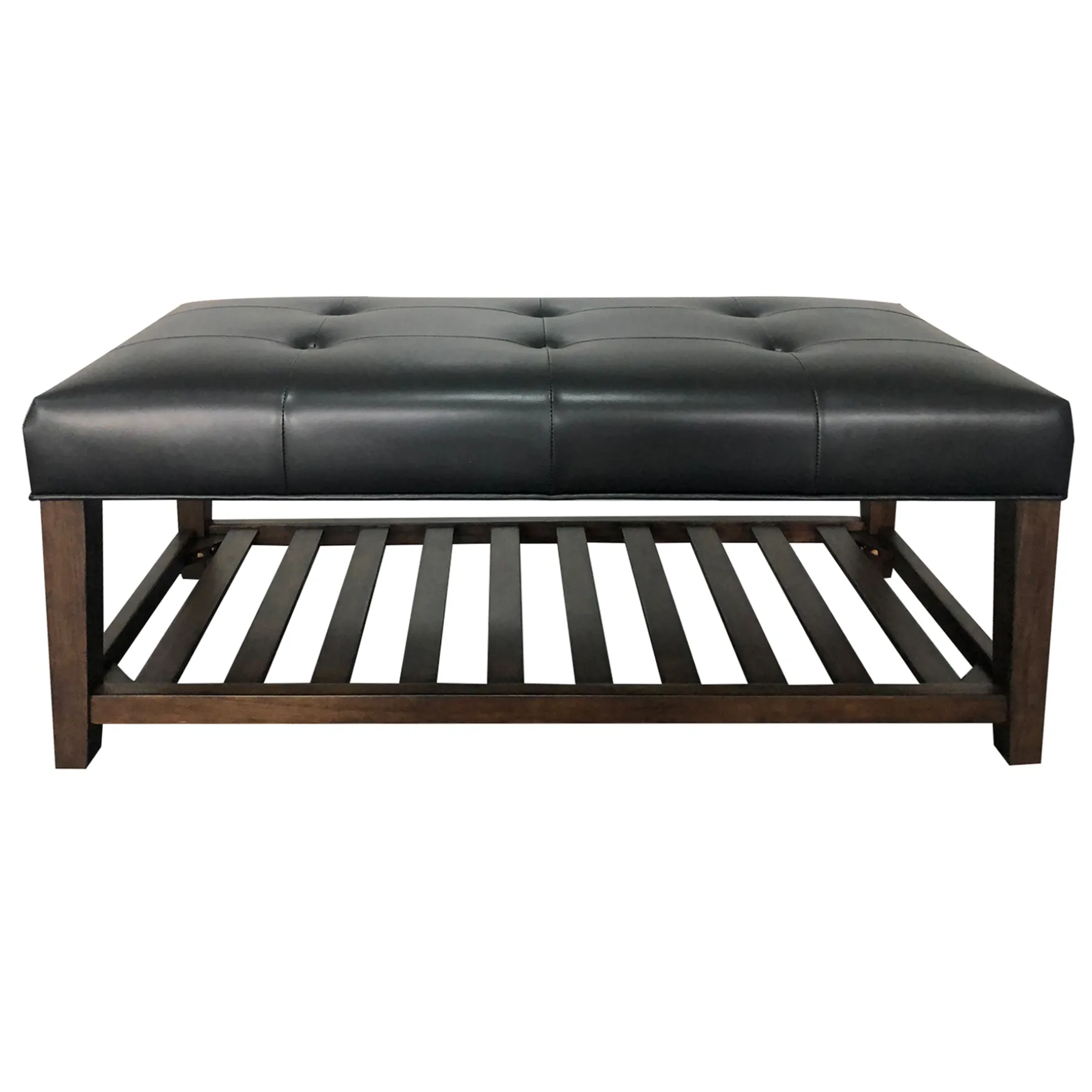 Collins Black Leather Bench Clearance