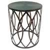 Copper Round Metal Side Table, Large Promotion