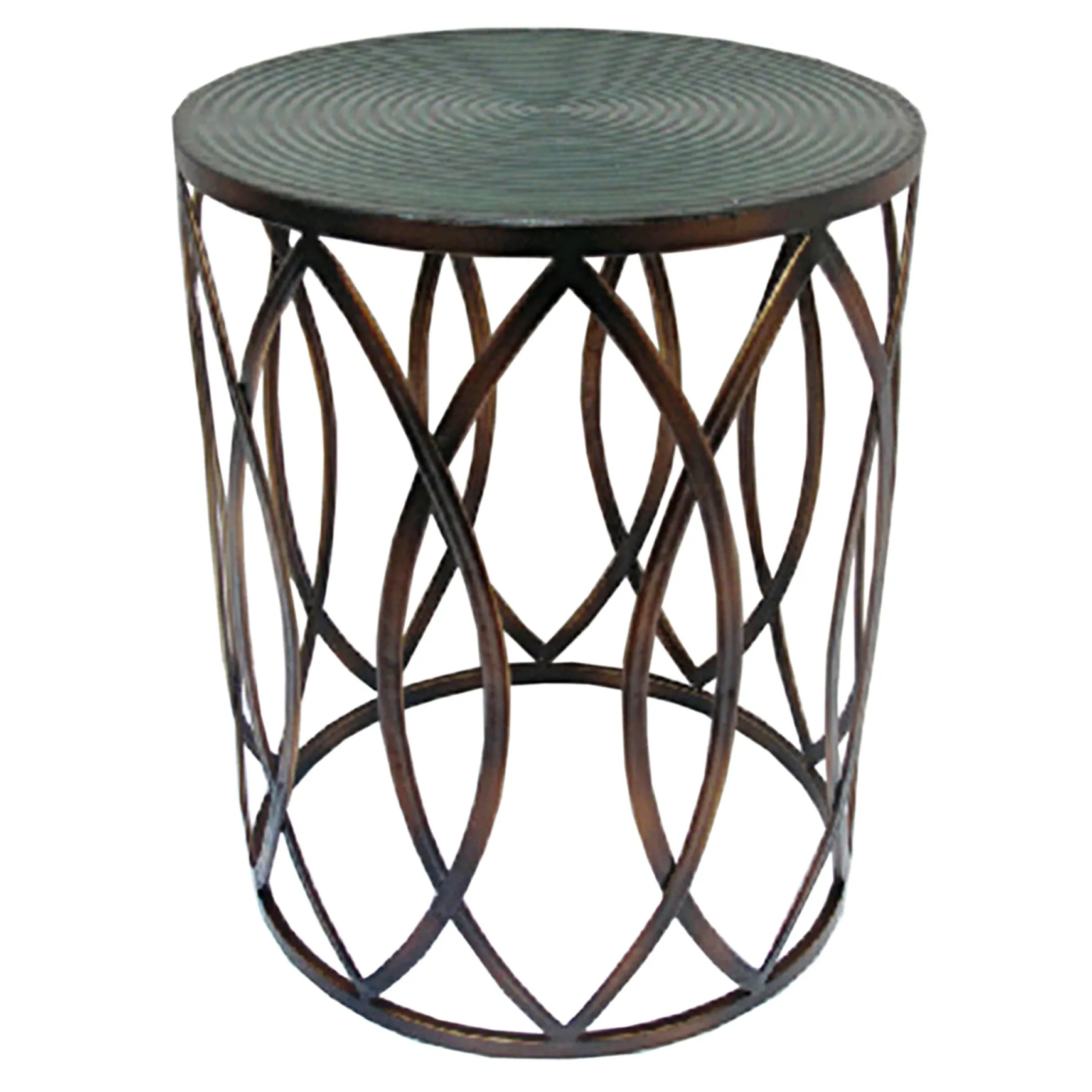 Copper Round Metal Side Table, Medium Cheaper