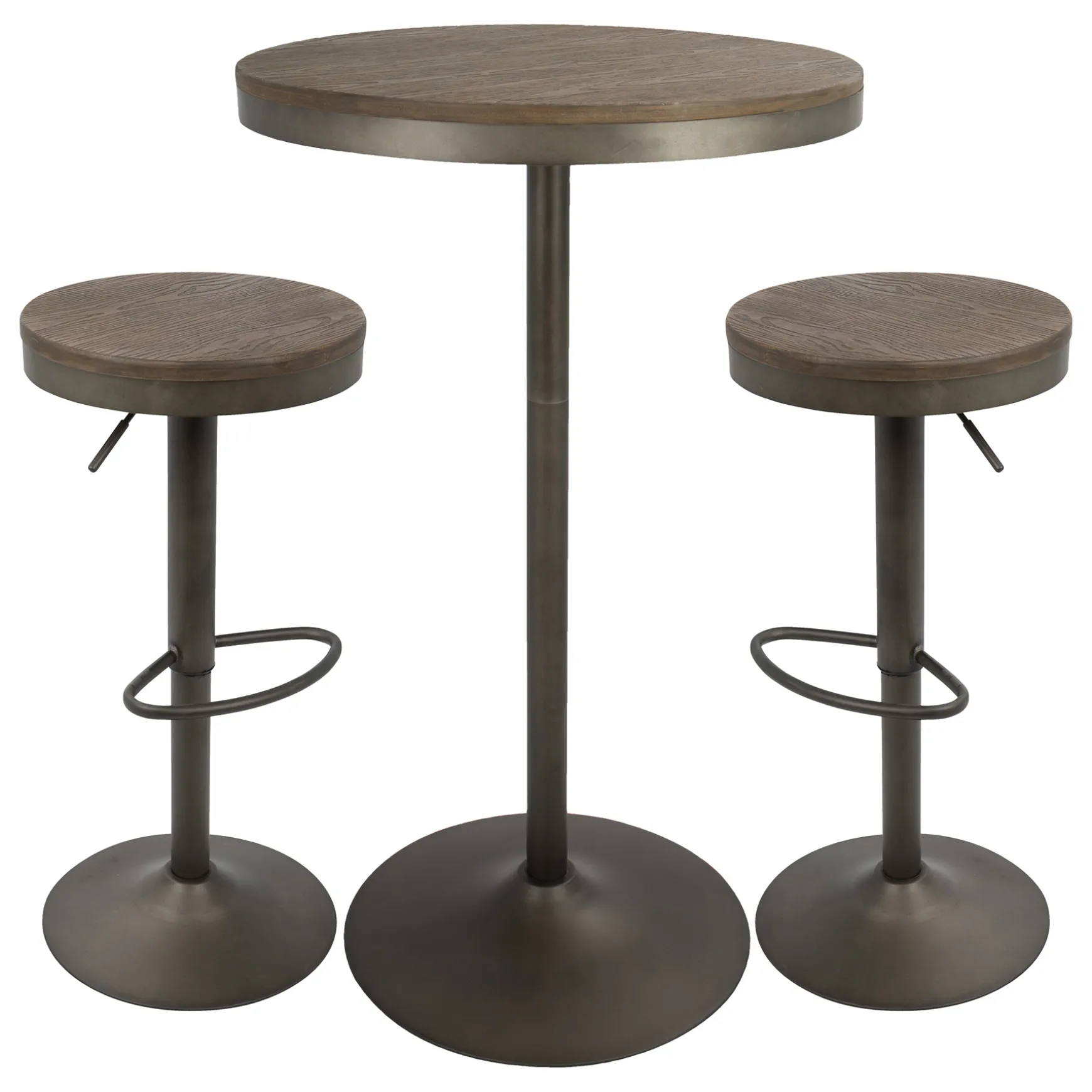 Dakota 3-Piece Antique Bronze Dining Table Set Online Discount