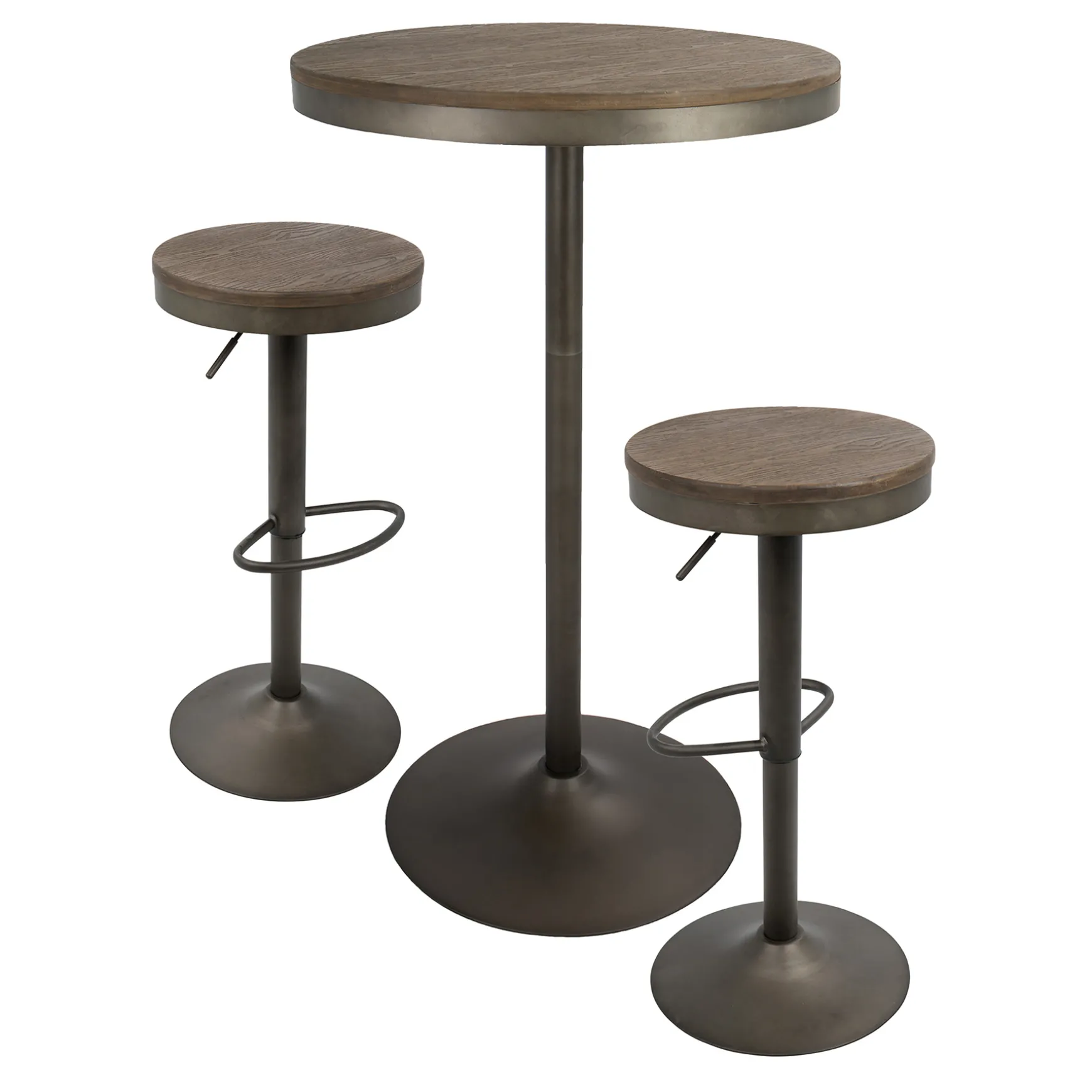 Dakota 3-Piece Antique Bronze Dining Table Set Online Discount