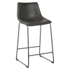 Drake Grey Faux Leather Modern Industrial Barstool, 30 Good Quality
