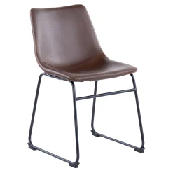 Drake Modern Industrial Dining Chair, Espresso Discount
