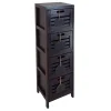 4-Drawer Grey Wooden Cabinet, Medium Flash Sale
