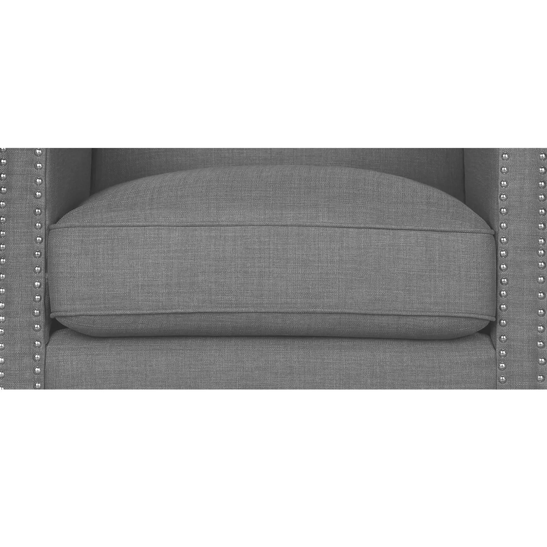 Erica Grey Accent Chair With Nailhead Trim Flash Sale