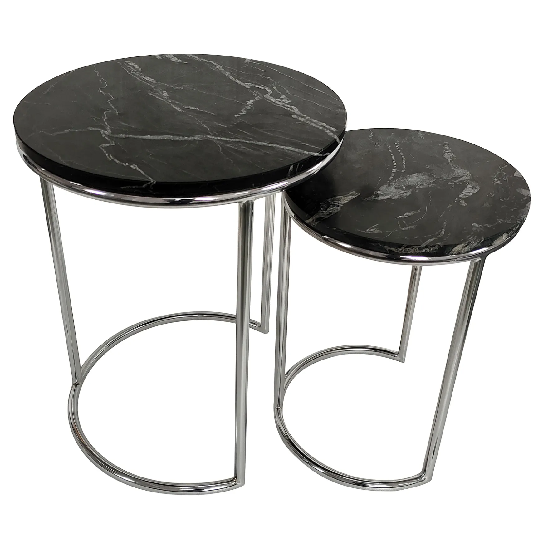 Essex Black Marble Nesting Tables Online Discount