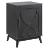 Ezra Dark Brown Cabinet With Gold Handle Promotion