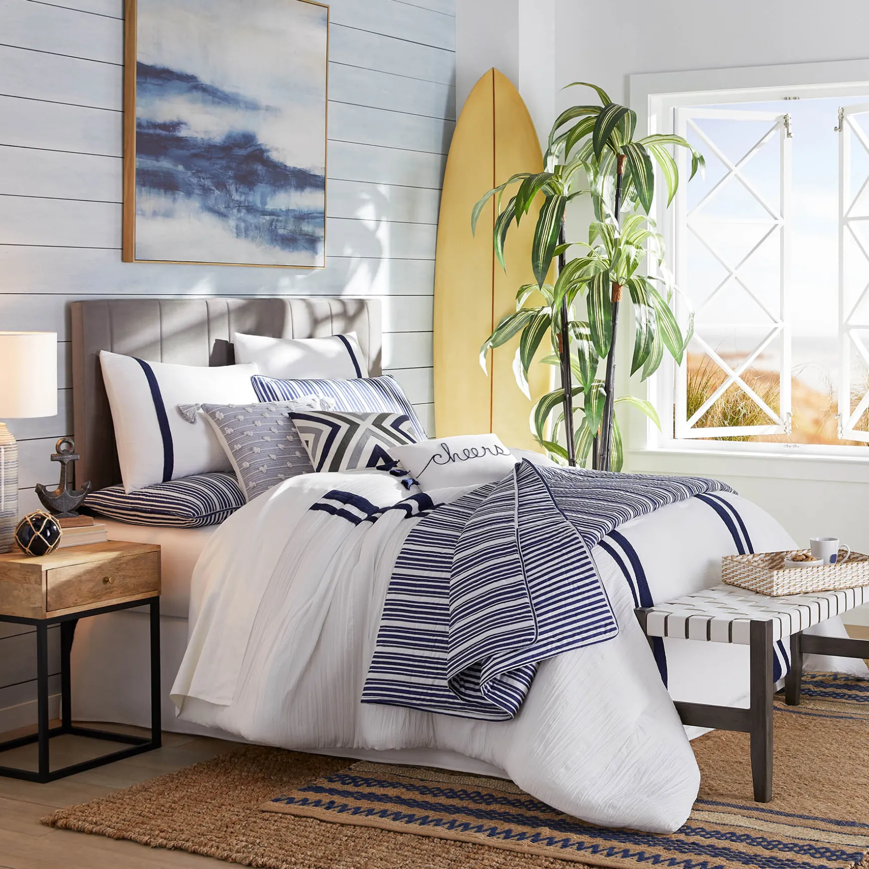 Faux Leather Ivory Strap Bench Opening Sales