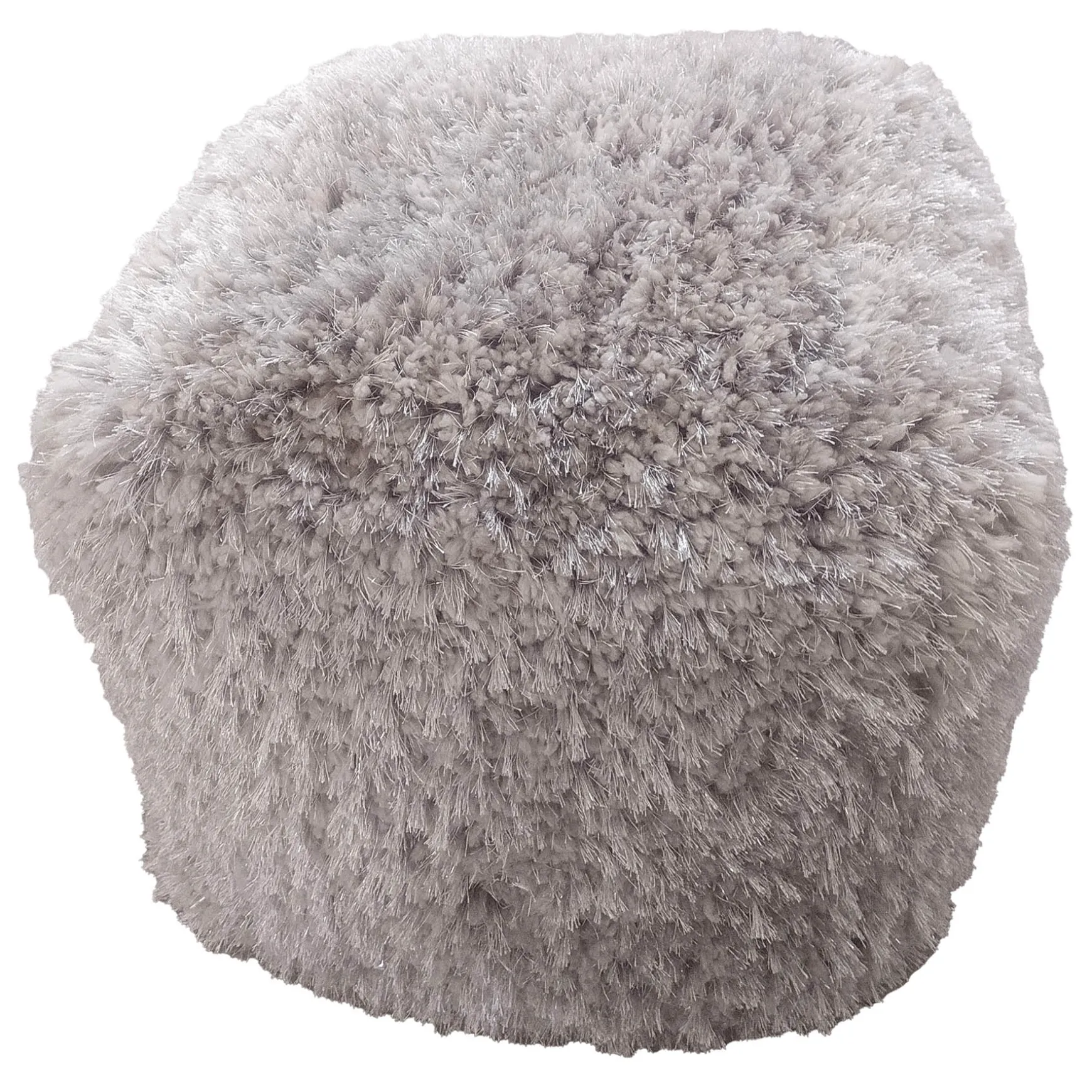 Faye Shag Pouf, Grey Online Discount