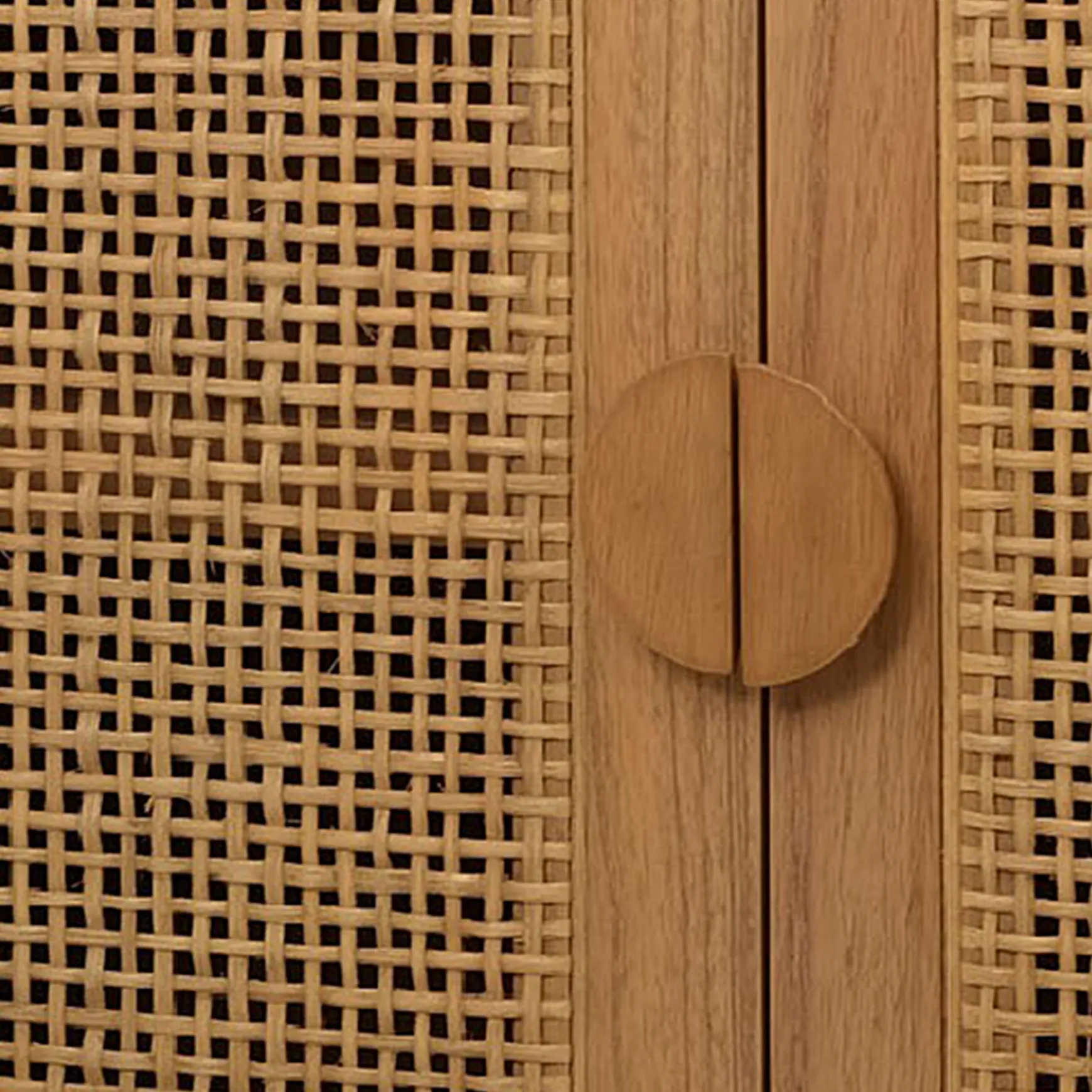 Found & Fable Lena Rattan Cabinet Opening Sales