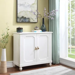Grace Mitchell Asbury White 2-Door Cabinet Premium