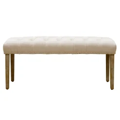 Grace Mitchell Bailey Tufted Bench With Ring Accents, Kd Discount