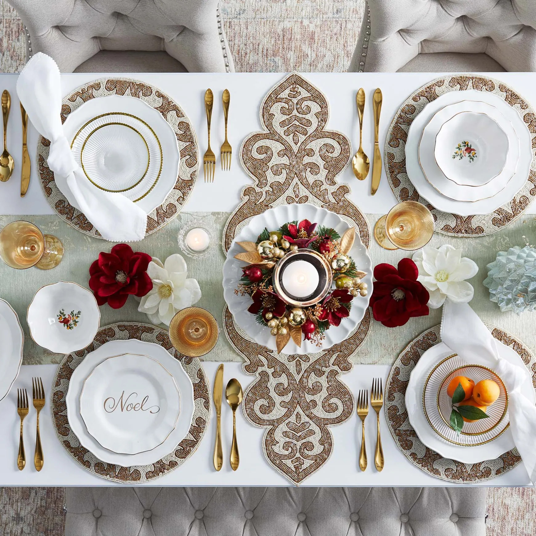 Grace Mitchell Cortana White Wooden Dining Table Promotion