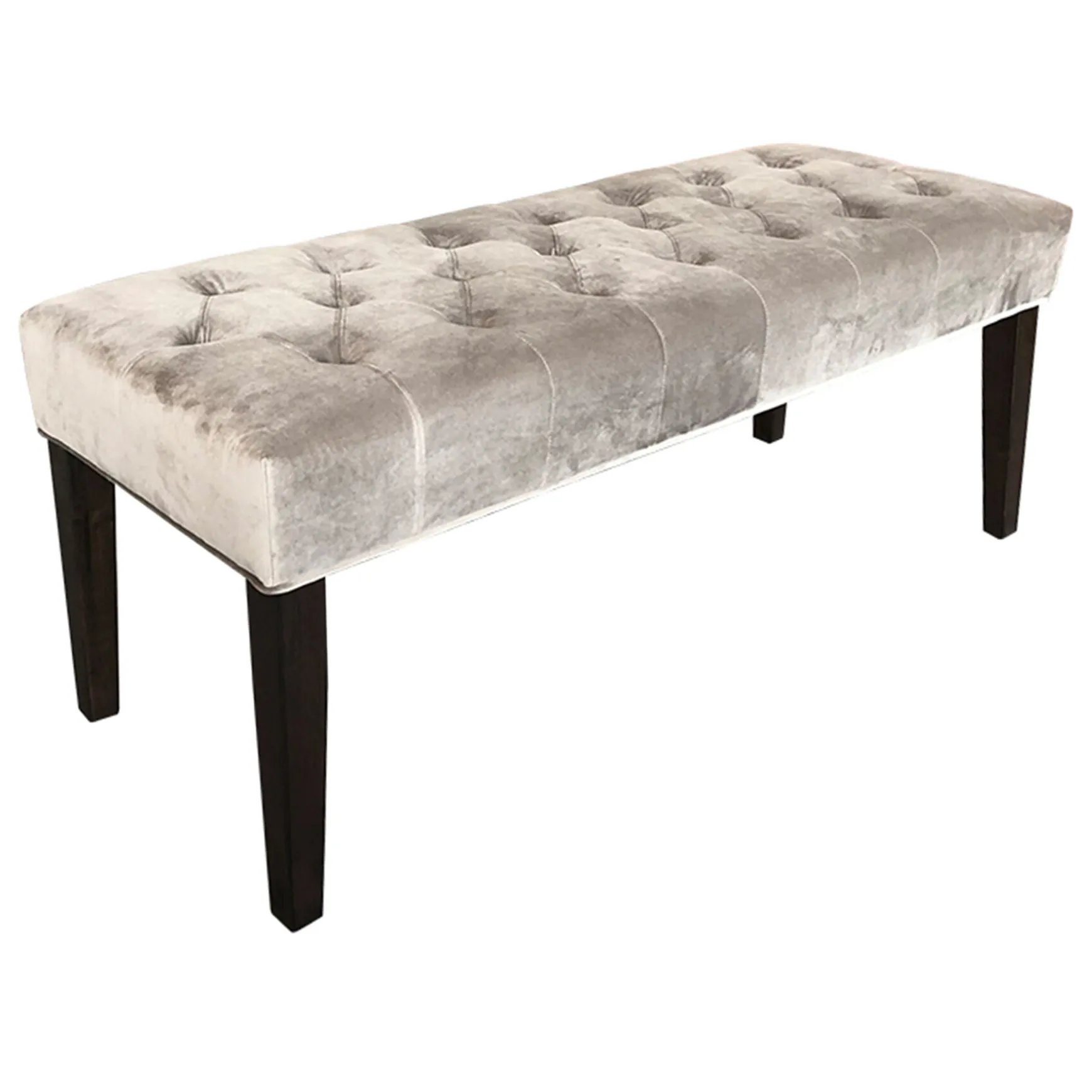 Grace Mitchell Courtney Tufted Bench, Grey Clearance