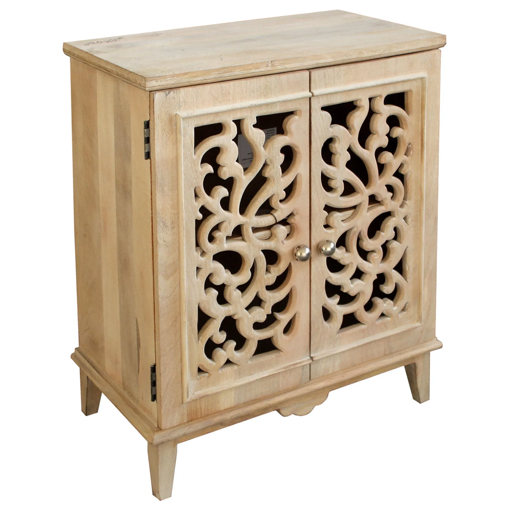 Grace Mitchell Natural Carved 2-Door Cabinet Promotion