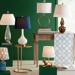 Grace Mitchell Round Gold Accent Table With Glass Top Fashion