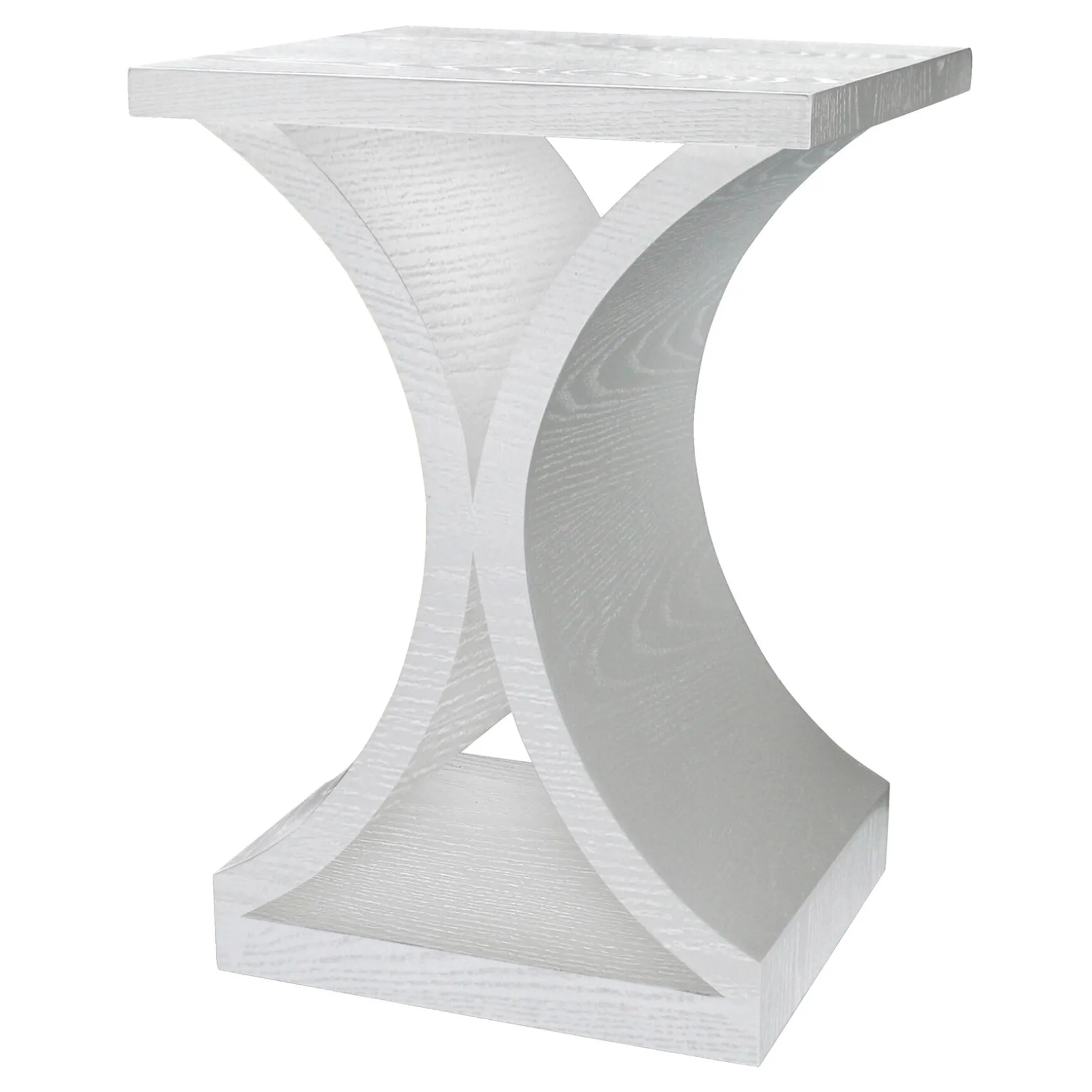 Greenwich Curved End Table Wht Flash Sale
