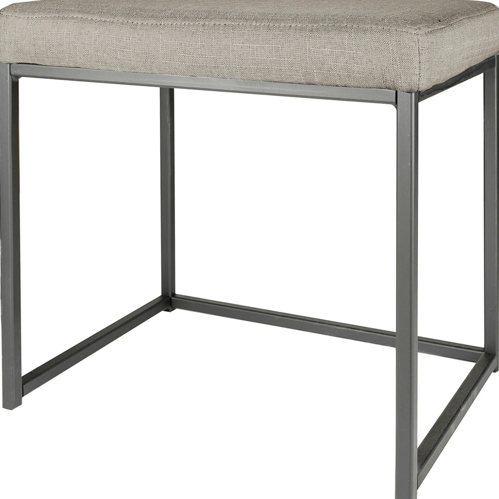Grey Rectangle Vanity Stool Premium
