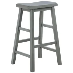 Grey Saddle Backless Barstool, 29 Fashion