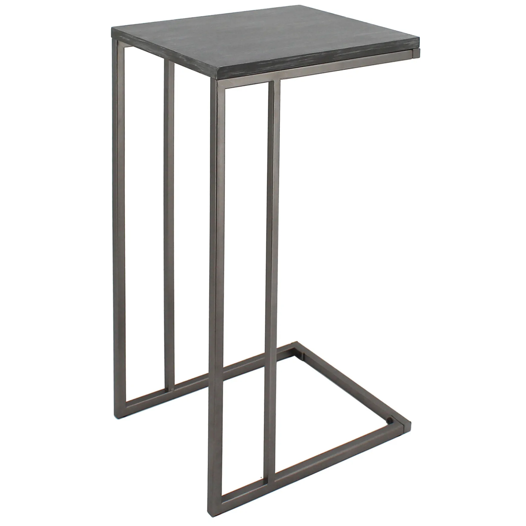 Grey Wooden Top C-Table With Gunmetal Base Clearance