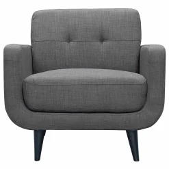 Hadley Tufted Back Accent Chair, Charcoal Grey Flash Sale