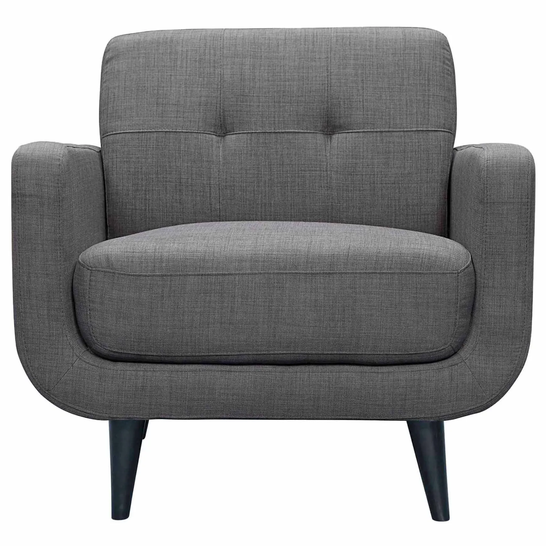 Hadley Tufted Back Accent Chair, Charcoal Grey Flash Sale