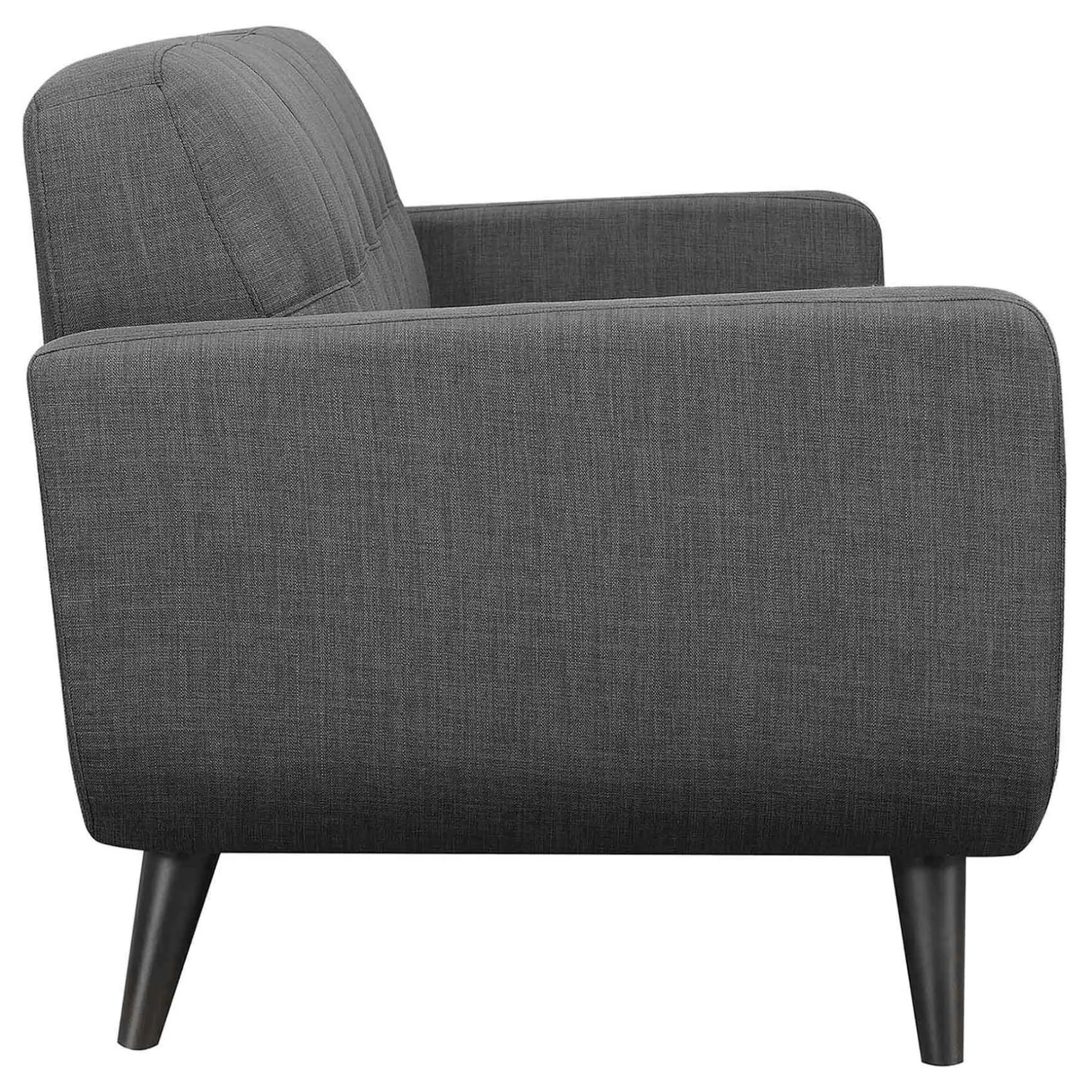 Hadley Tufted Back Accent Chair, Charcoal Grey Flash Sale
