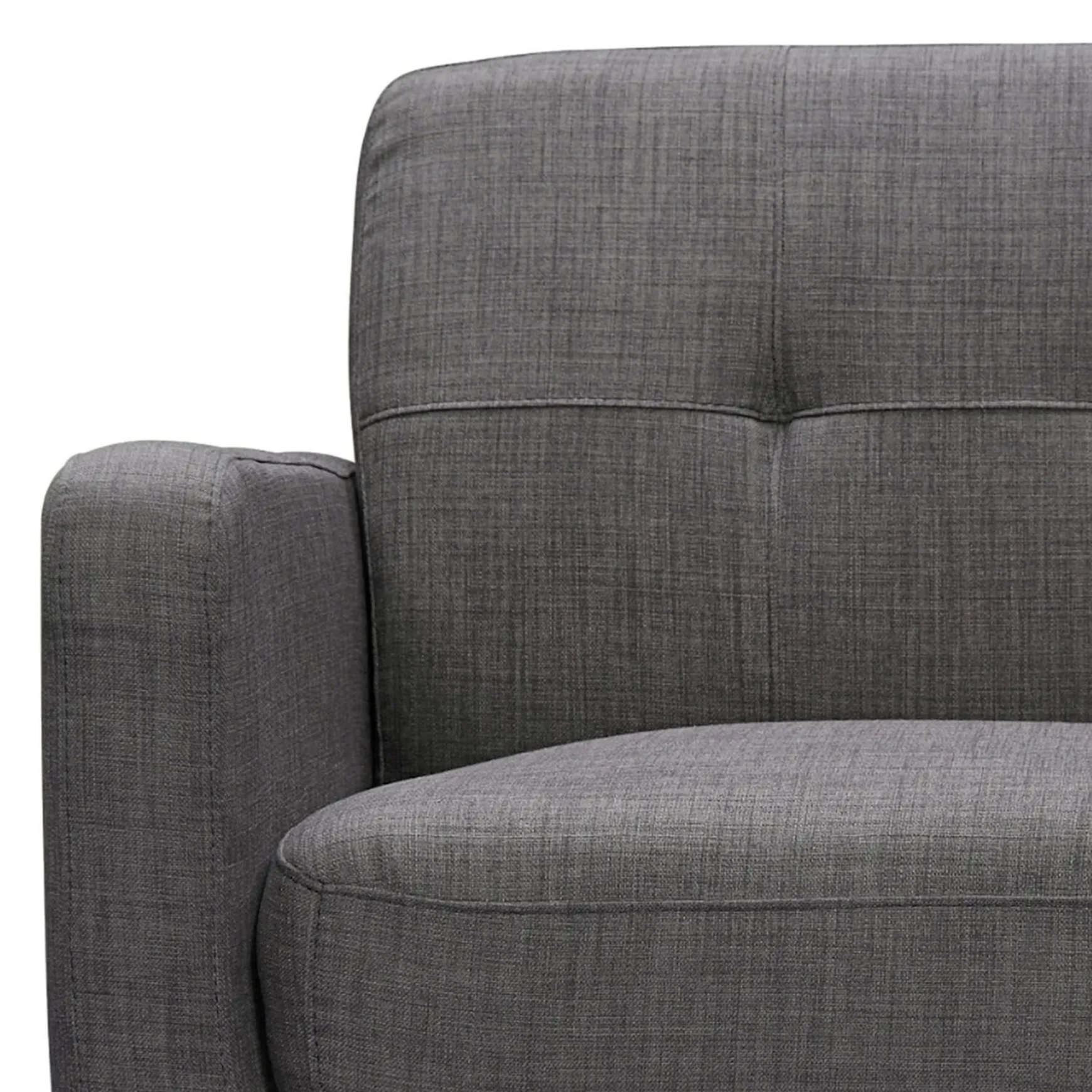 Hadley Tufted Back Accent Chair, Charcoal Grey Flash Sale