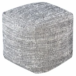 Honeybloom Black & Cream Pouf Discount Online