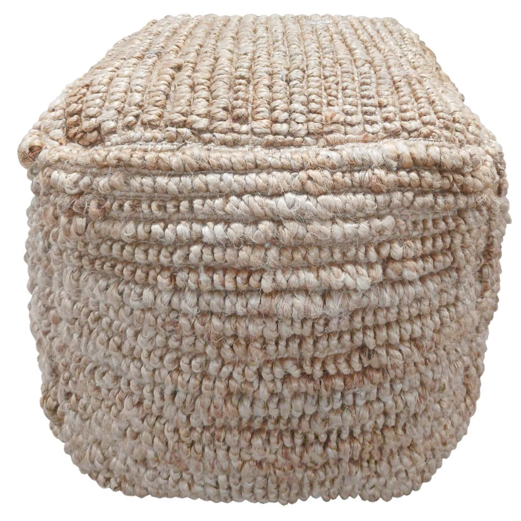 Honeybloom Caleb Jute Square Pouf Opening Sales