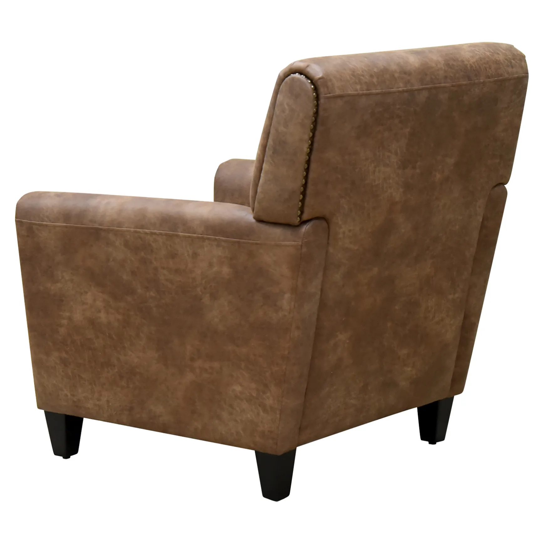 Honeybloom Dylan Brown Faux Leather Arm Chair Flash Sale