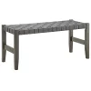 Honeybloom Faux Leather Dark Grey Strap Bench Clearance