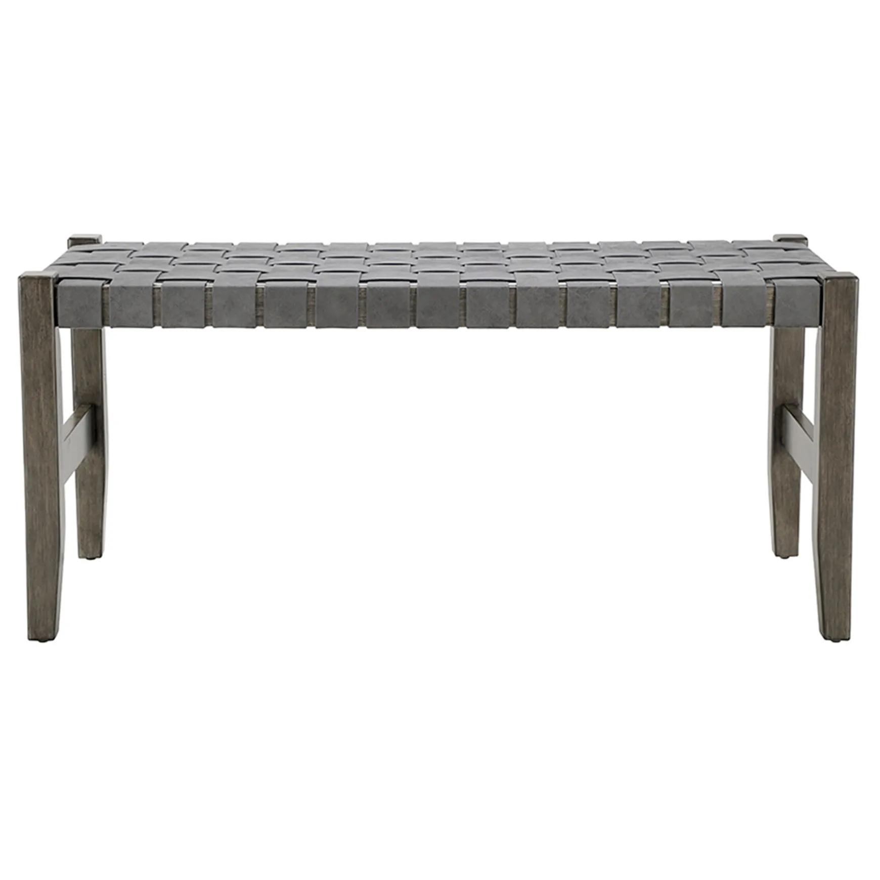 Honeybloom Faux Leather Dark Grey Strap Bench Clearance