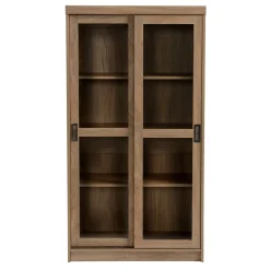 Honeybloom Fullerton 4-Shelf Sliding Door Cabinet Gift Selection