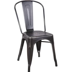 Honeybloom Idris Black Metal Dining Chair Good Quality