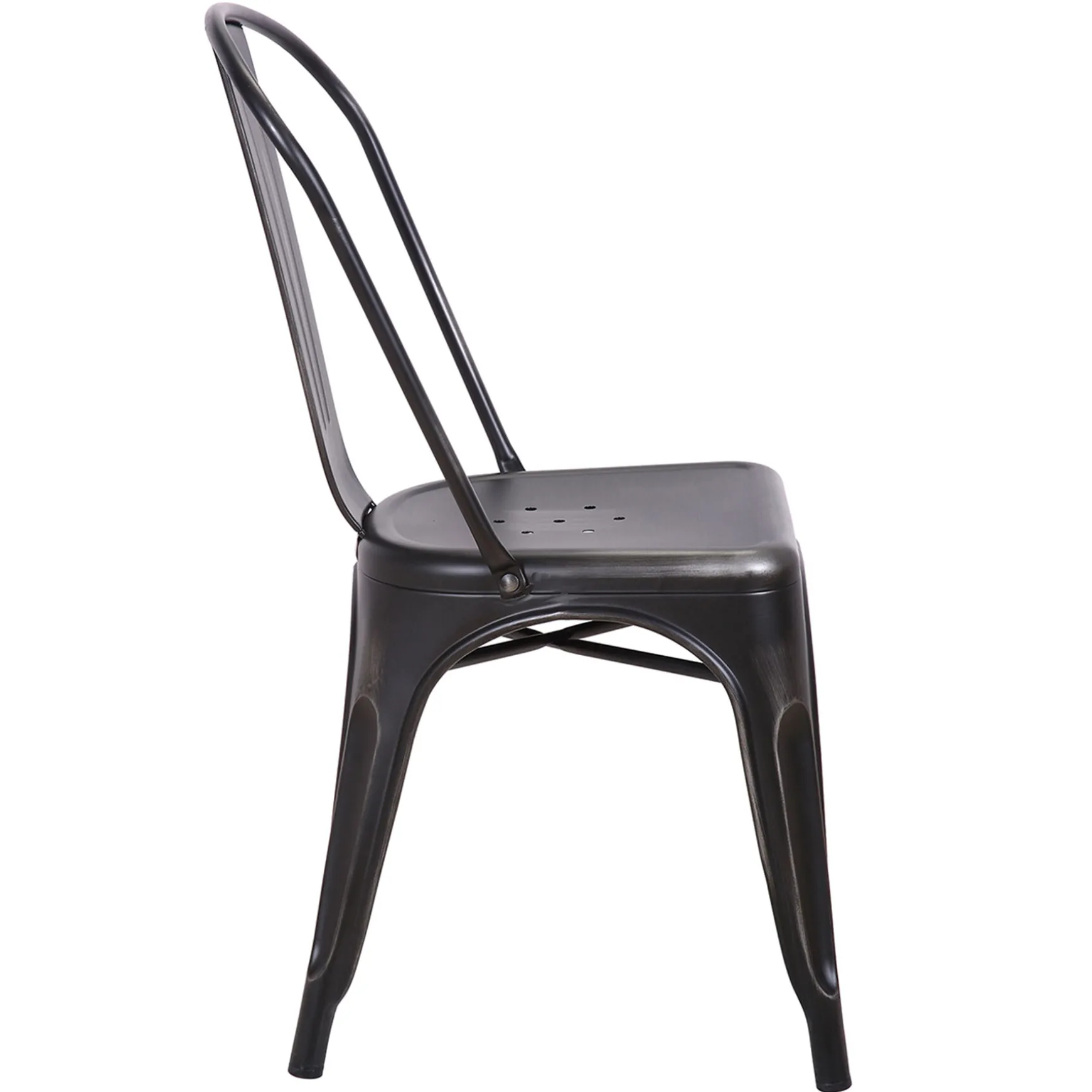 Honeybloom Idris Black Metal Dining Chair Good Quality