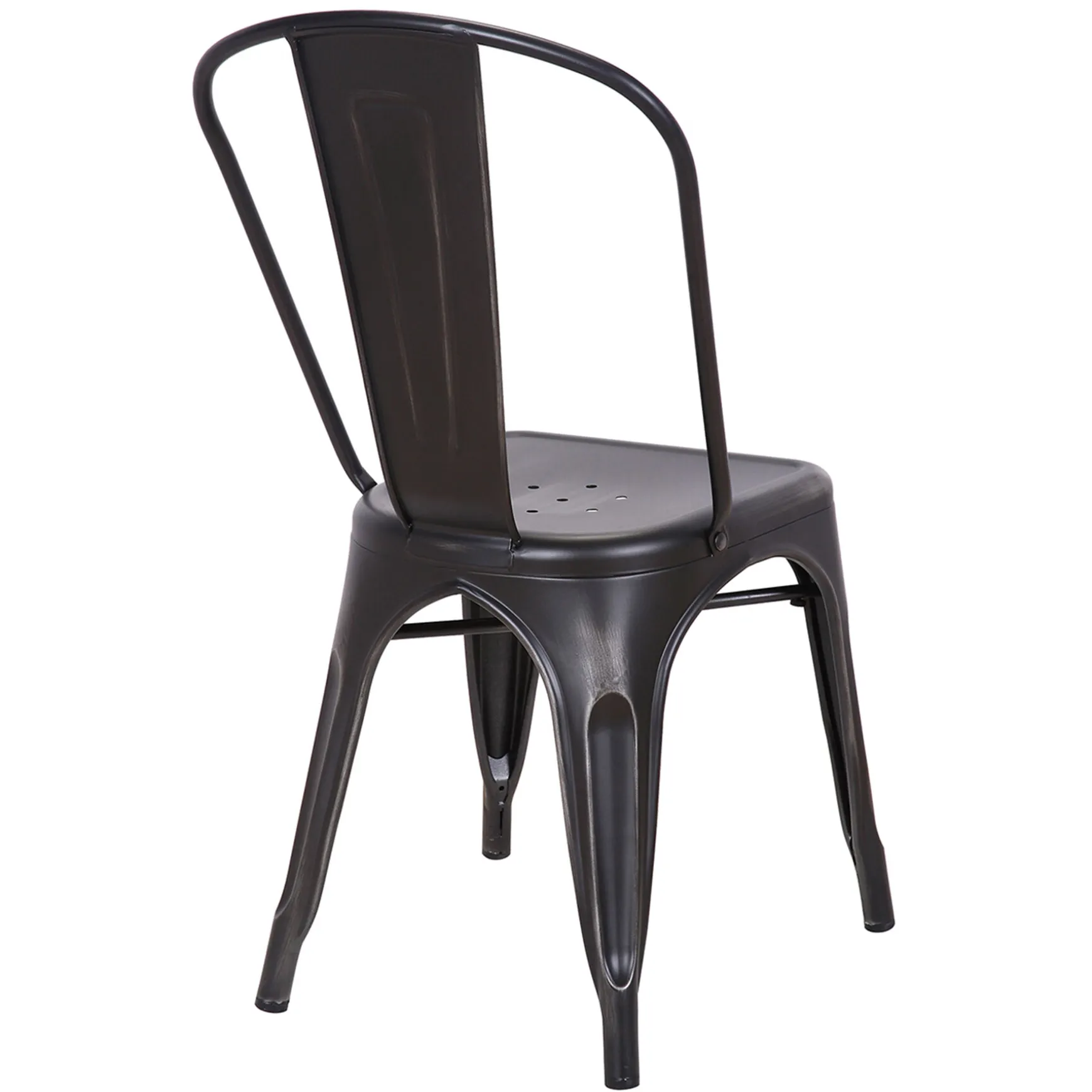 Honeybloom Idris Black Metal Dining Chair Good Quality