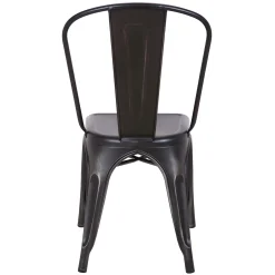 Honeybloom Idris Black Metal Dining Chair Good Quality
